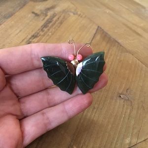 Butterfly pin brooch